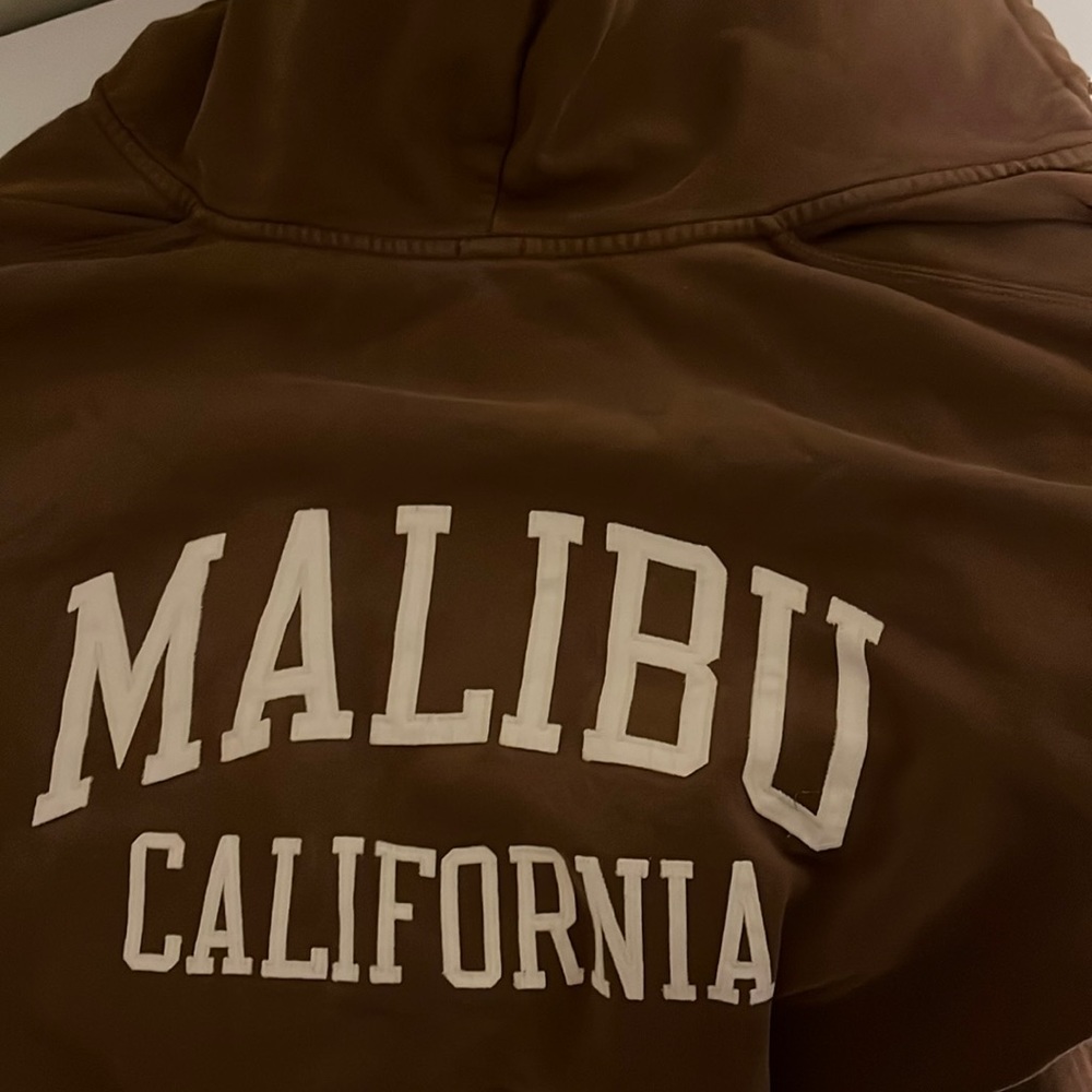pacsun malibu brown zip up